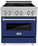 ZLINE 30" 4 Element Stove & Oven In Blue Gloss Induction Range