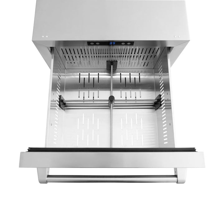 ZLINE 24 in. Touchstone 168 Can Outdoor-Rated Dual Refrigerator Drawer with Stainless Steel Doors, Open Box-Excellent Condition