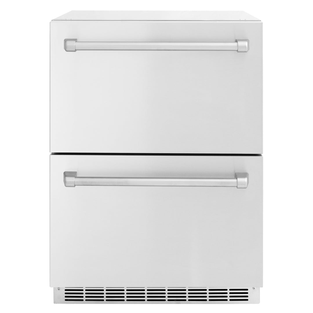 ZLINE 24" Touchstone 168 Can Outdoor-Rated Refrigerator Drawer with Stainless Steel Doors, RDSO-ST-24