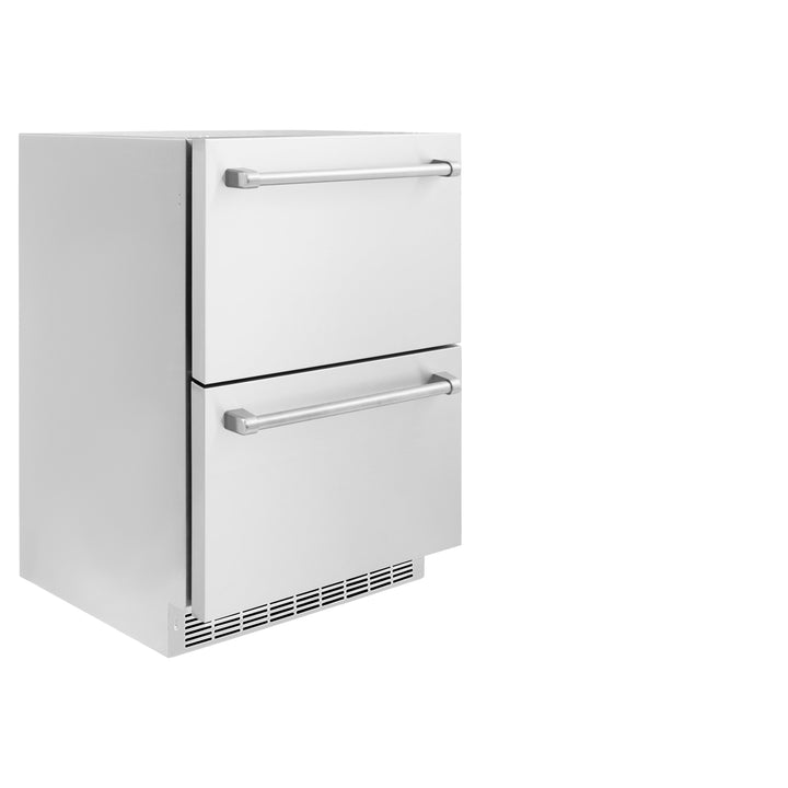 ZLINE 24" Touchstone 168 Can Outdoor-Rated Refrigerator Drawer with Stainless Steel Doors, RDSO-ST-24