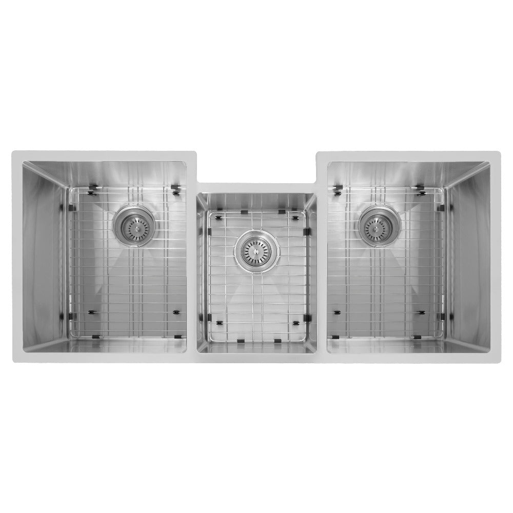 ZLINE 45 in. Breckenridge Undermount Triple Bowl Stainless Steel Kitchen Sink with Bottom Grid and Accessories (SLT-45)