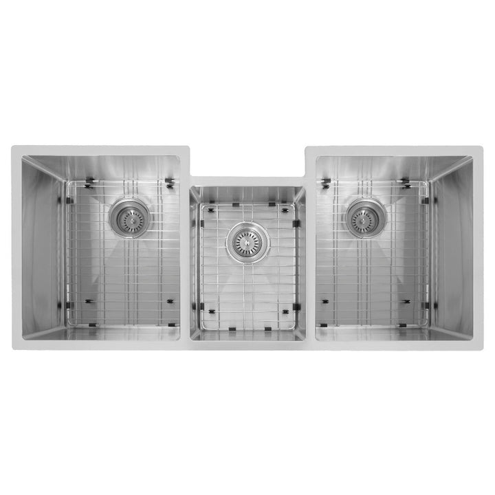 ZLINE 45 in. Breckenridge Undermount Triple Bowl Stainless Steel Kitchen Sink with Bottom Grid and Accessories (SLT-45)