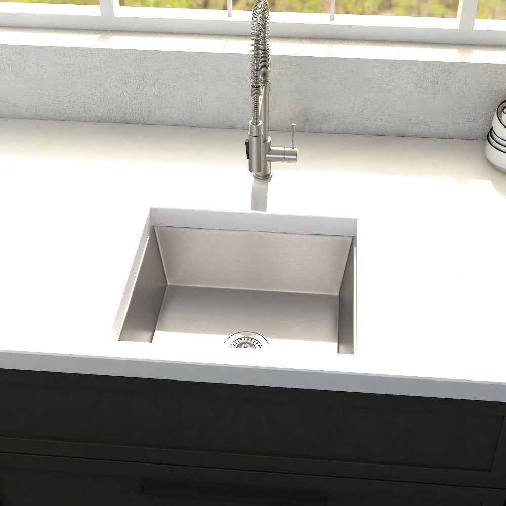 ZLINE 15 in. Boreal Undermount Single Bowl Bar Kitchen Sink in Stainless Steel (SUS-15)