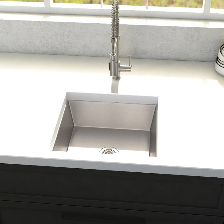 ZLINE 15 in. Boreal Undermount Single Bowl Bar Kitchen Sink in Stainless Steel (SUS-15)