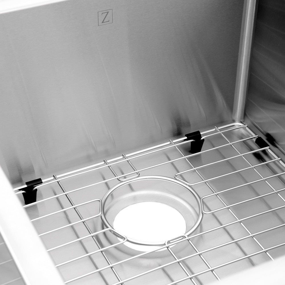 ZLINE 32 in. Jackson Undermount Double Bowl Stainless Steel Kitchen Sink with Bottom Grid (SRDR-32)