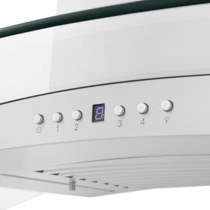 ZLINE 48" Convertible Vent Convertible Vent Wall Mount Range Hood in Stainless Steel &amp; Glass (KN4-48)