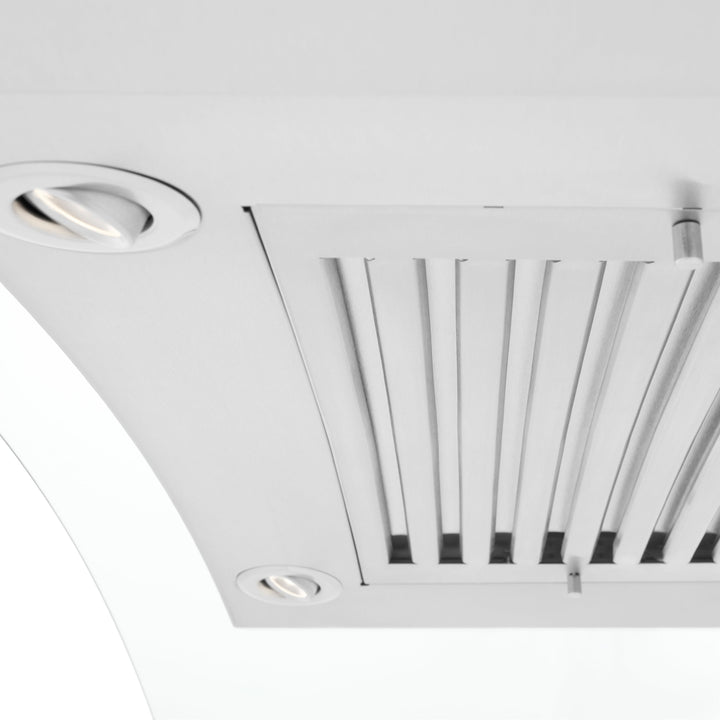 ZLINE 48" Convertible Vent Convertible Vent Wall Mount Range Hood in Stainless Steel &amp; Glass (KN4-48)