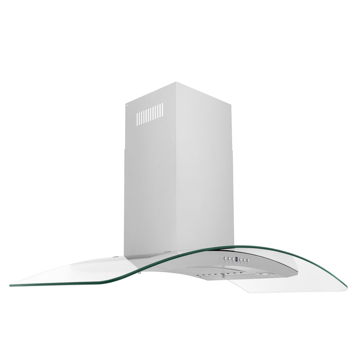 ZLINE 48" Convertible Vent Convertible Vent Wall Mount Range Hood in Stainless Steel &amp; Glass (KN4-48)