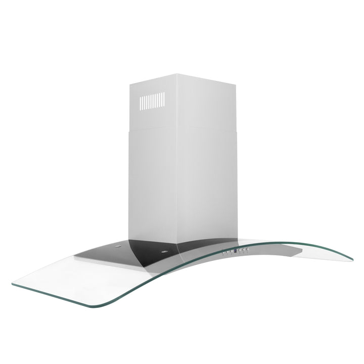 ZLINE 48" Convertible Vent Convertible Vent Wall Mount Range Hood in Stainless Steel &amp; Glass (KN4-48)