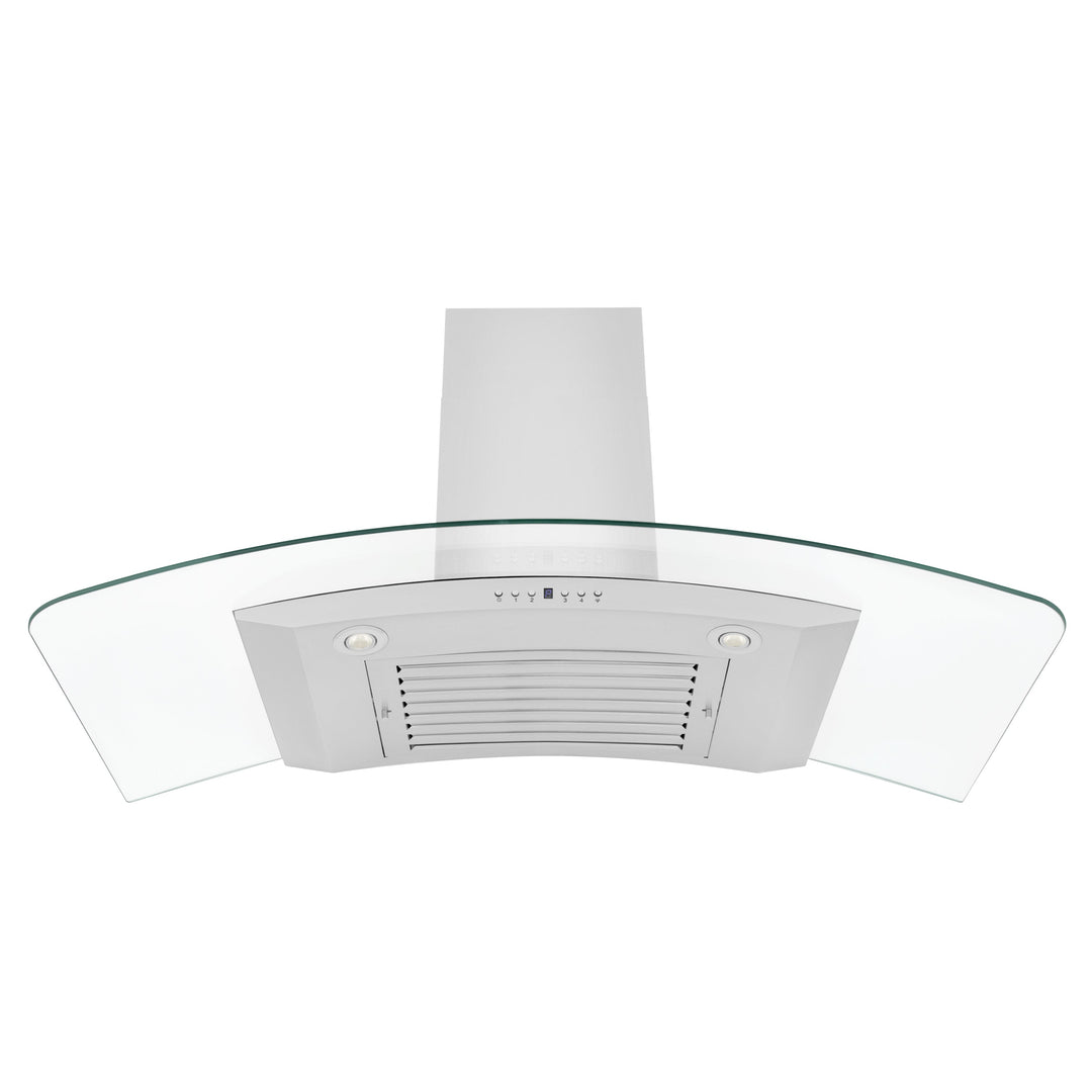 ZLINE 48" Convertible Vent Convertible Vent Wall Mount Range Hood in Stainless Steel &amp; Glass (KN4-48)