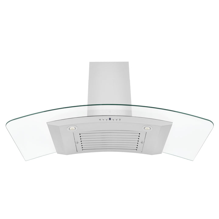 ZLINE 48" Convertible Vent Convertible Vent Wall Mount Range Hood in Stainless Steel &amp; Glass (KN4-48)