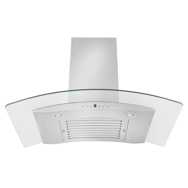 ZLINE 36 in. Convertible Vent Wall Mount Range Hood in Stainless Steel & Glass, KN4-36