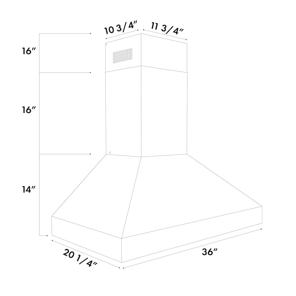 ZLINE 30 in. Professional Convertible Vent Wall Mount Range Hood in Stainless Steel (597-30)