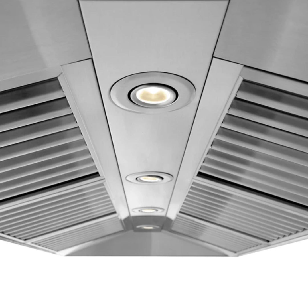 ZLINE 667CRN-BT Series Wall Mount Range Hood with Bluetooth Speakers.