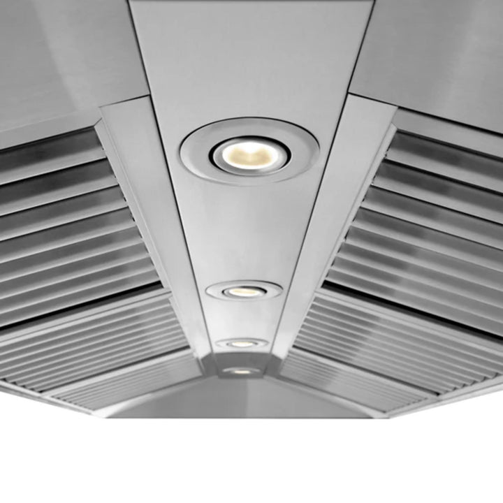 ZLINE 667CRN-BT Series Wall Mount Range Hood with Bluetooth Speakers.