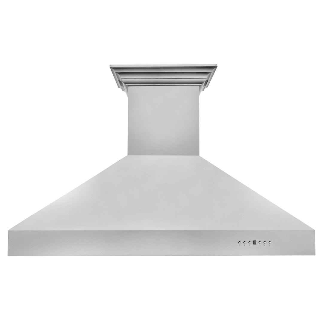 48" ZLINE CrownSound™Ducted Vent Wall Mount Range Hood in Stainless Steel with Built-in Bluetooth Speakers (667CRN-BT-48)