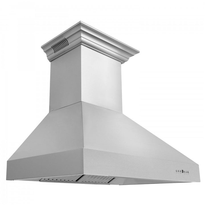 ZLINE 36 in. Stainless Steel Wall Range Hood with Built-in CrownSound® Bluetooth Speakers, 667CRN-BT-36