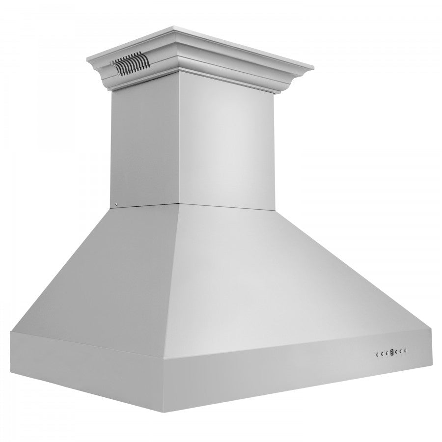 ZLINE 30 in. Stainless Steel Wall Range Hood with Built-in CrownSound® Bluetooth Speakers, 667CRN-BT-30