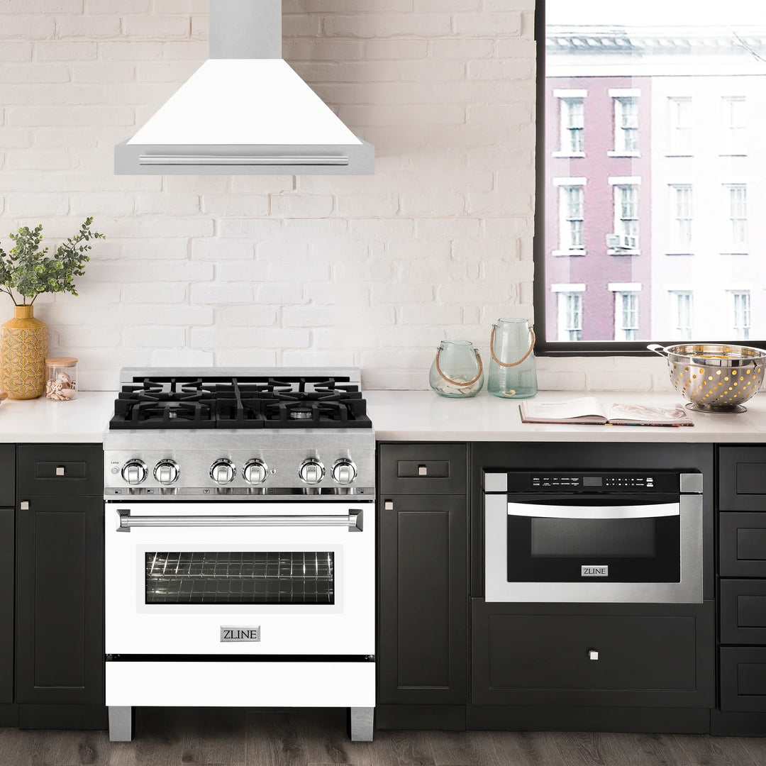 ZLINE 30" Stainless Steel Range Hood With Stainless Steel Handle