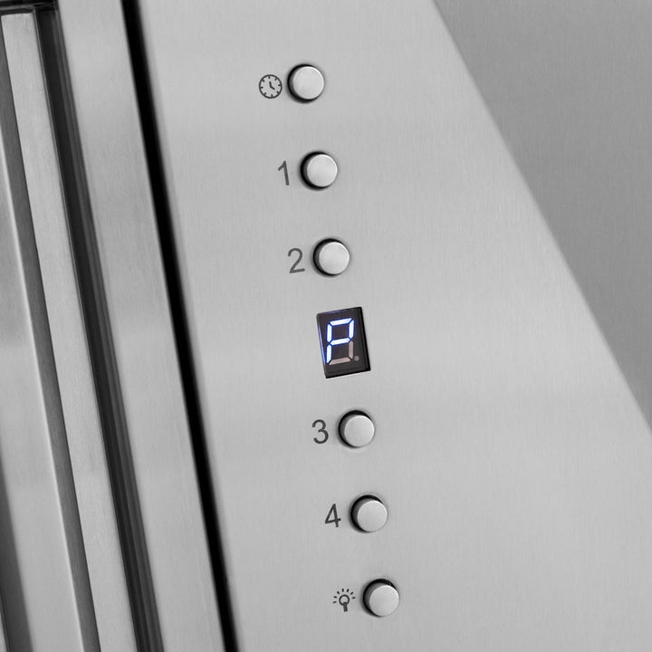 ZLINE 30 in. Stainless Steel Range Hood with Red Matte Shell and Stainless Steel Handle (8654STX-RM-30)