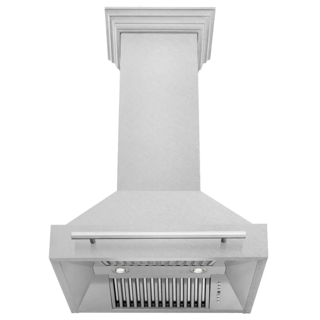 ZLINE 36" Wall Mount Range Hood with Satin Stainless Steel and Colored Shell