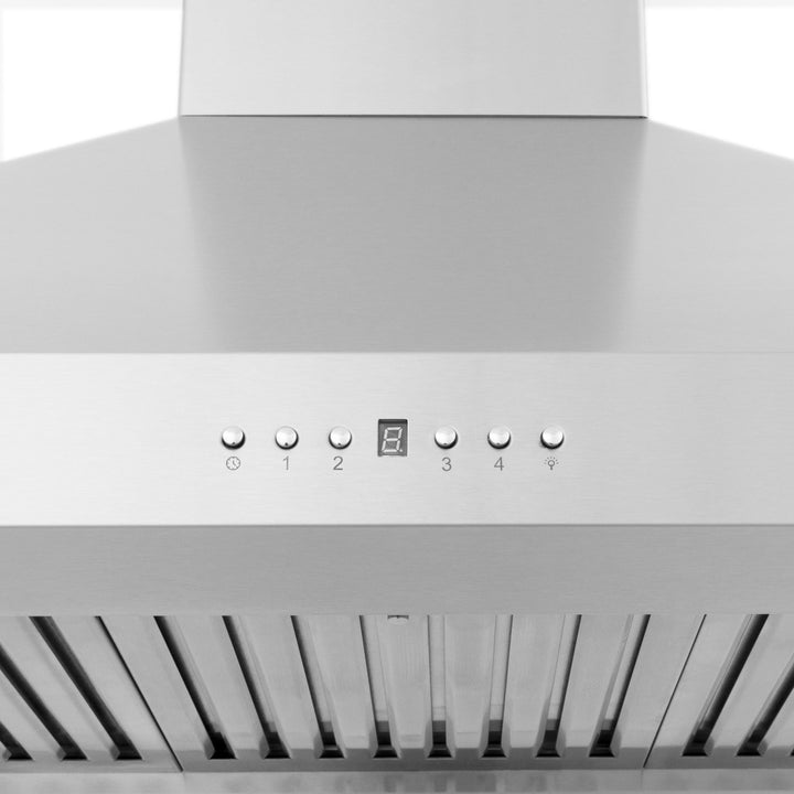 ZLINE 30 in. Convertible Vent Wall Mount Range Hood in Stainless Steel, Handle Open Box-Excellent Condition