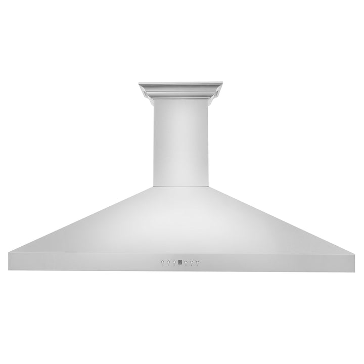 48" ZLINE CrownSound™Ducted Vent Wall Mount Range Hood in Stainless Steel with Built-in Bluetooth Speakers (KL3CRN-BT-48)