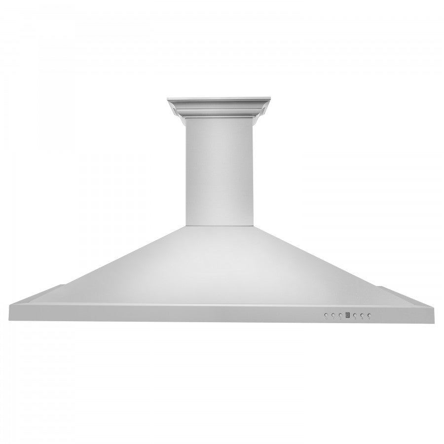 ZLINE 42 in. Stainless Steel Wall Range Hood with Built-in CrownSound® Bluetooth Speakers, KBCRN-BT-42