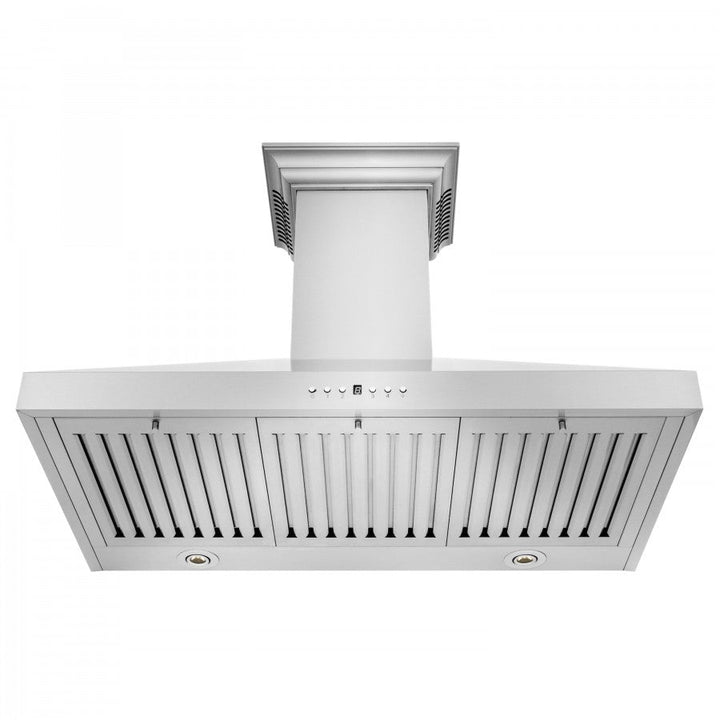 ZLINE 48 in. Stainless Steel Wall Range Hood with Built-in CrownSound® Bluetooth Speakers, KL3CRN-BT-48