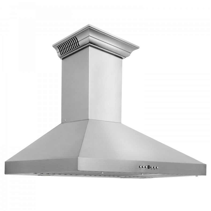 ZLINE 36 in. Stainless Steel Wall Range Hood with Built-in CrownSound® Bluetooth Speakers, KL3CRN-BT-36