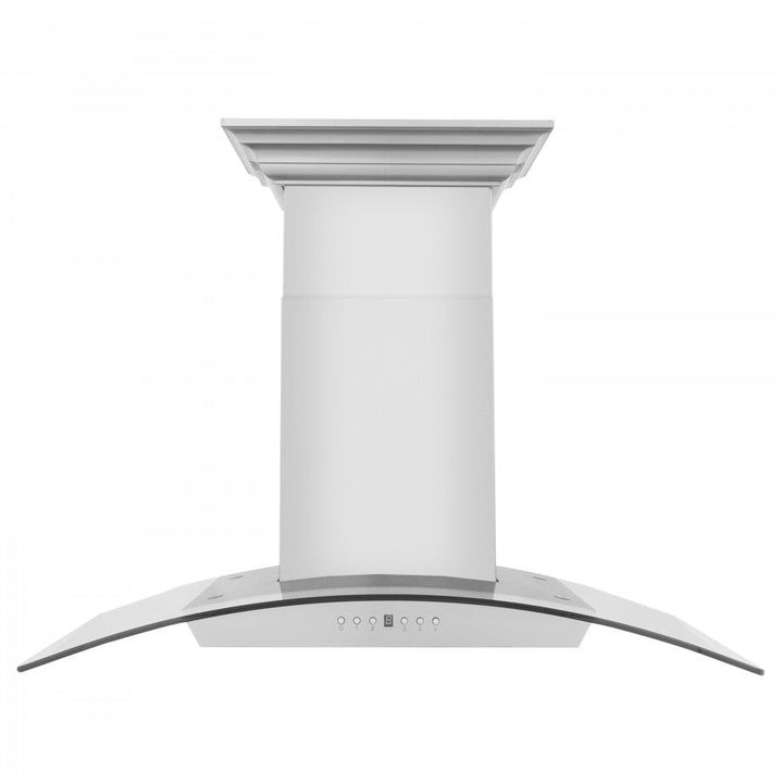 ZLINE 30 in. Stainless Steel Wall Range Hood with Built-in CrownSound® Bluetooth Speakers, KZCRN-BT-30