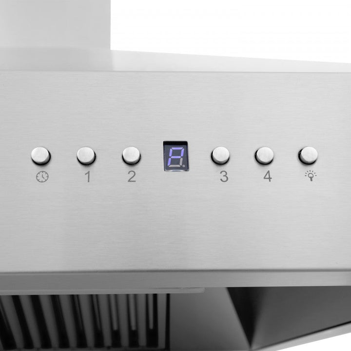 ZLINE 48 in. Stainless Steel Wall Range Hood with Built-in CrownSound® Bluetooth Speakers, 697CRN-BT-48