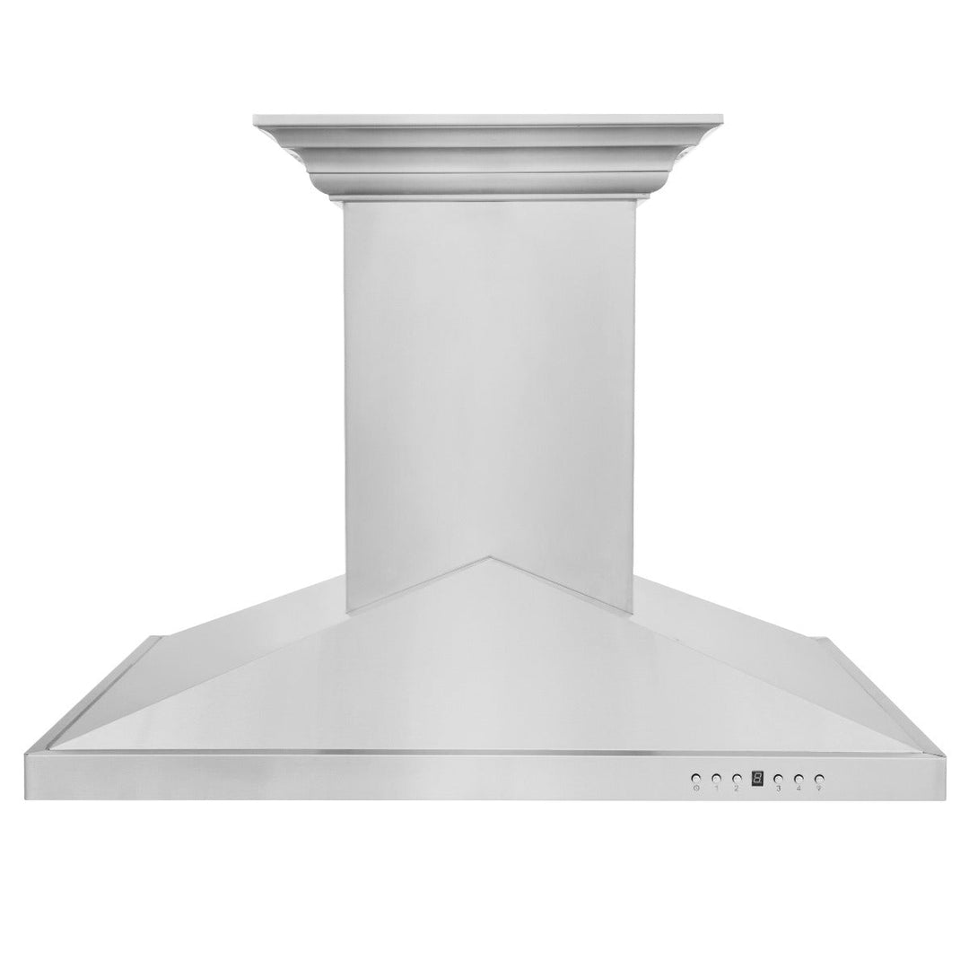 ZLINE 36 in. Island Mount Range Hood in Stainless Steel with Built-in CrownSound Bluetooth Speakers, GL1iCRN-BT-36