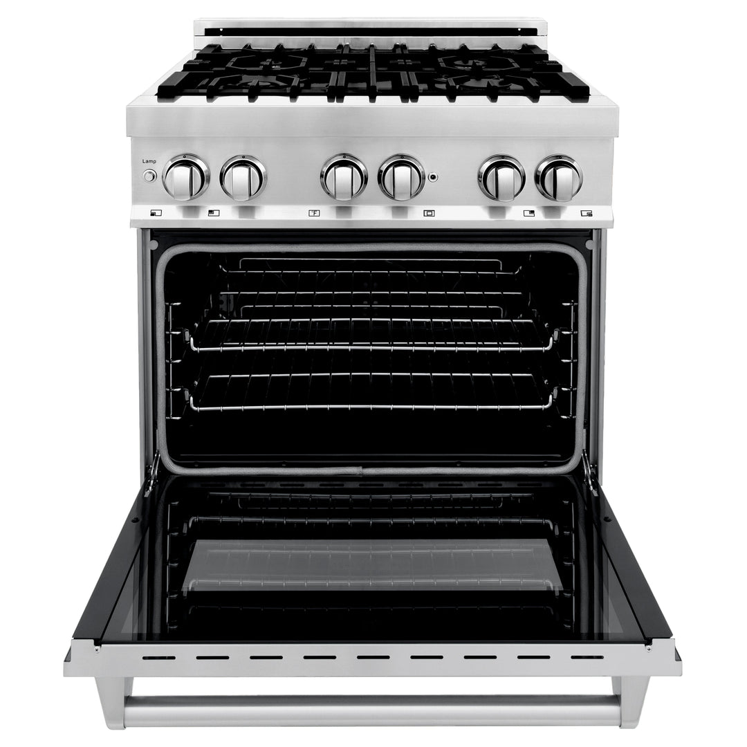 ZLINE 30" 4.0 cu. ft. Gas Burner, Electric Oven with Griddle in Stainless Steel, RA-GR-30