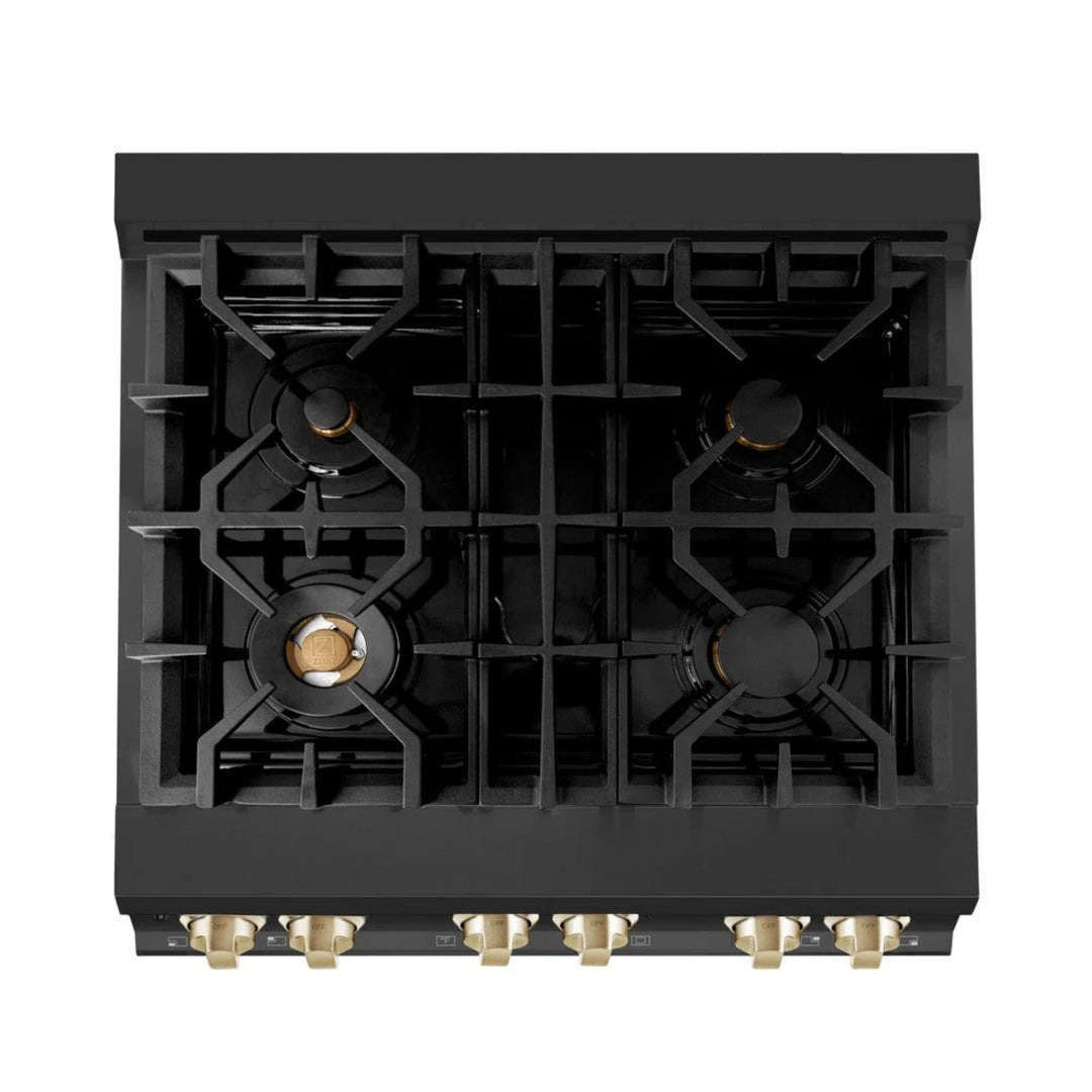 ZLINE Autograph Edition Legacy Dual Fuel Ranges with Brass Burners &amp; Gold Accents - 30", 36", &amp; 48"