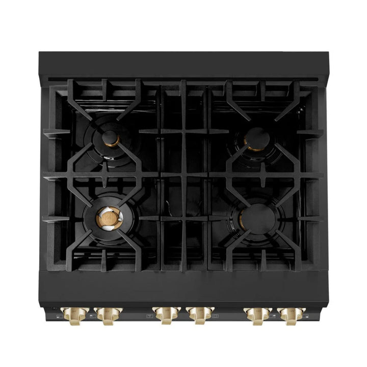 ZLINE Autograph Edition Legacy Dual Fuel Ranges with Brass Burners &amp; Gold Accents - 30", 36", &amp; 48"