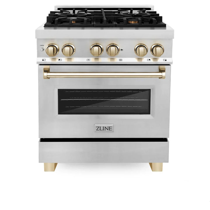 ZLINE Autograph Edition 24", 30", 36", &amp; 48" Legacy Dual Fuel Range with Champagne Bronze, Polished Gold nd Matte Black.