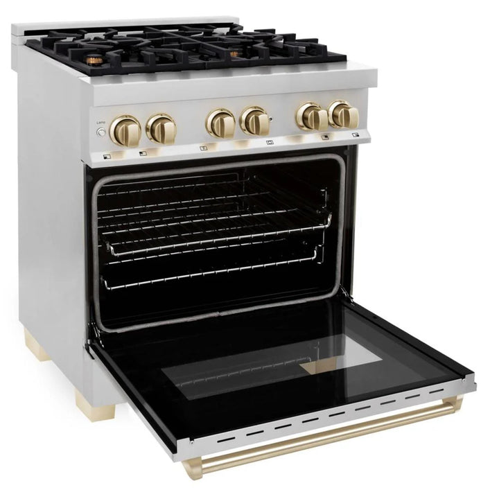 ZLINE Autograph Edition Dual Fuel Kitchen Package (30", 36", 48")