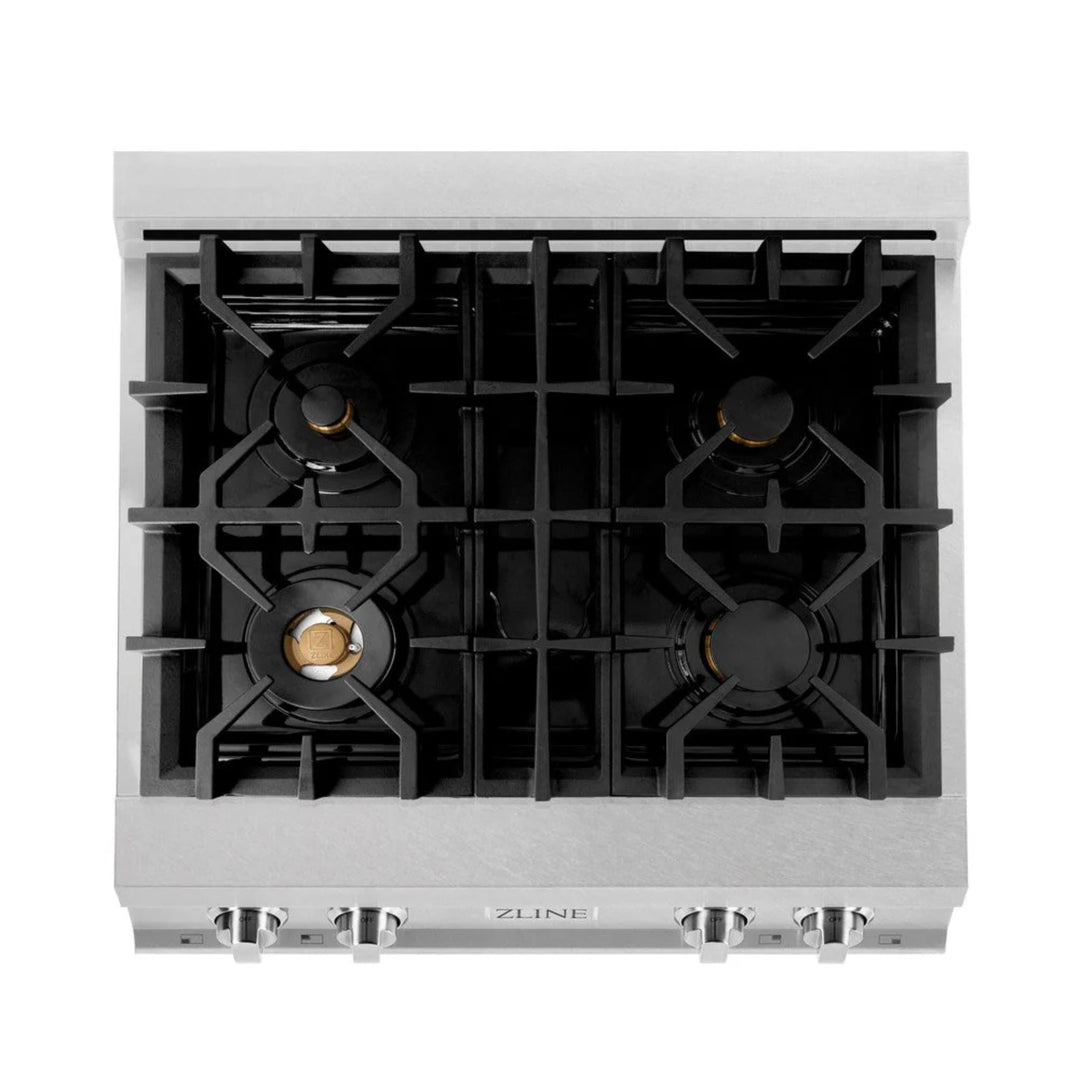 ZLINE Legacy Gas Rangetops in Satin Stainless Steel with Brass Burners &amp; Griddle – 30", 36", &amp; 48"