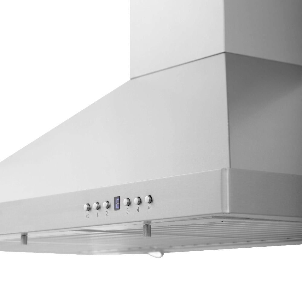 ZLINE Kitchen Package with Refrigerator, 48 in. Stainless Steel Dual Fuel Range, 48 in. Convertible Vent Range Hood, 24 in. Microwave Drawer, and 24 in. Tall Tub Dishwasher (5KPR-RARH48-MWDWV)