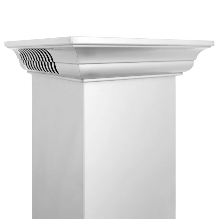 36" ZLINE CrownSound™Ducted Vent Wall Mount Range Hood in Stainless Steel with Built-in Bluetooth Speakers (KBCRN-BT-36)