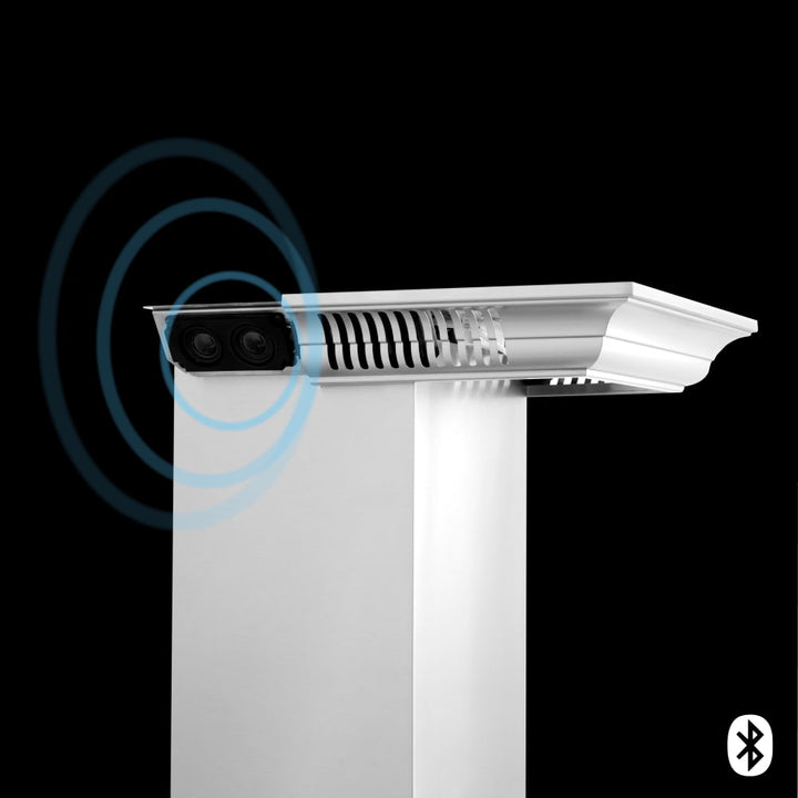 ZLINE 30" Wall Mount Range Hood with 4-Speed 400 CFM Motor W/Built-in CrownSound Bluetooth Speakers
