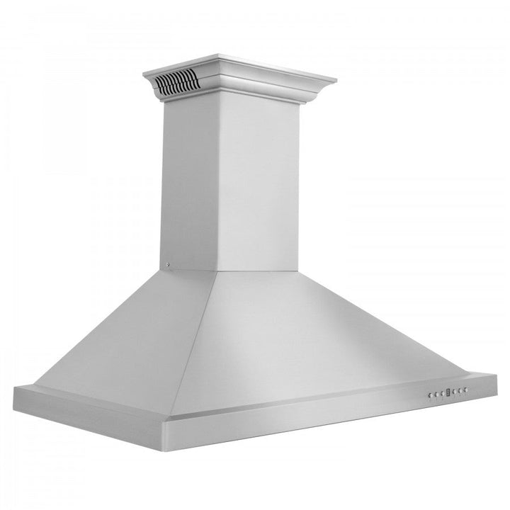 ZLINE 36 in. Stainless Steel Wall Range Hood with Built-in CrownSound® Bluetooth Speakers, KBCRN-BT-36