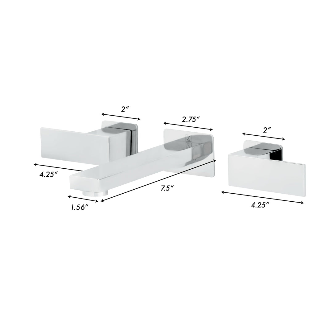 ZLINE Wall Mount Bathroom Faucet in Chrome (BLS-BFW-CH)