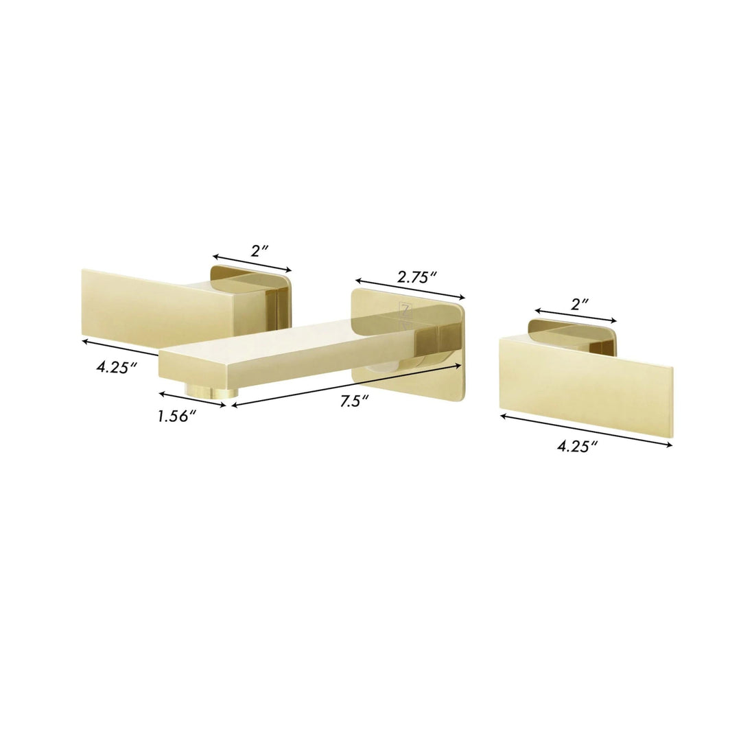 ZLINE Bliss BLS-BFW 19 Inch Wall Mount Bath Faucet with Dual Handles