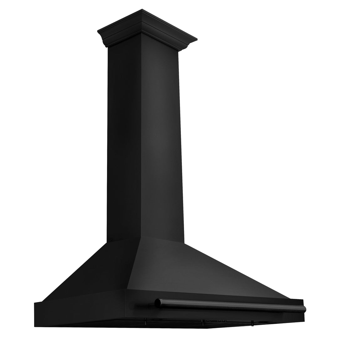 ZLINE 36 in. Convertible Black Stainless Steel Wall Mount Range Hood With Black Stainless Steel, Handle Open Box-Excellent Condition