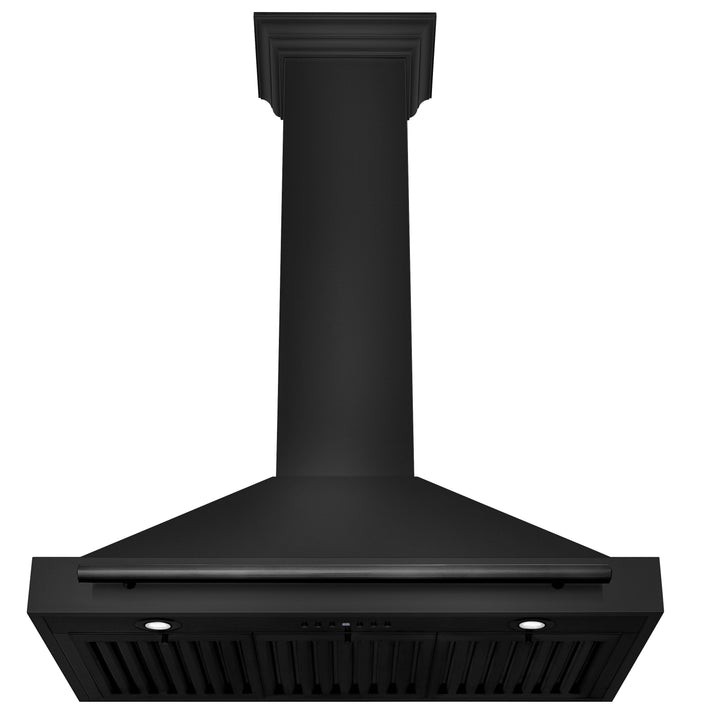 ZLINE 36 in. Convertible Black Stainless Steel Wall Mount Range Hood With Black Stainless Steel, Handle Open Box-Excellent Condition