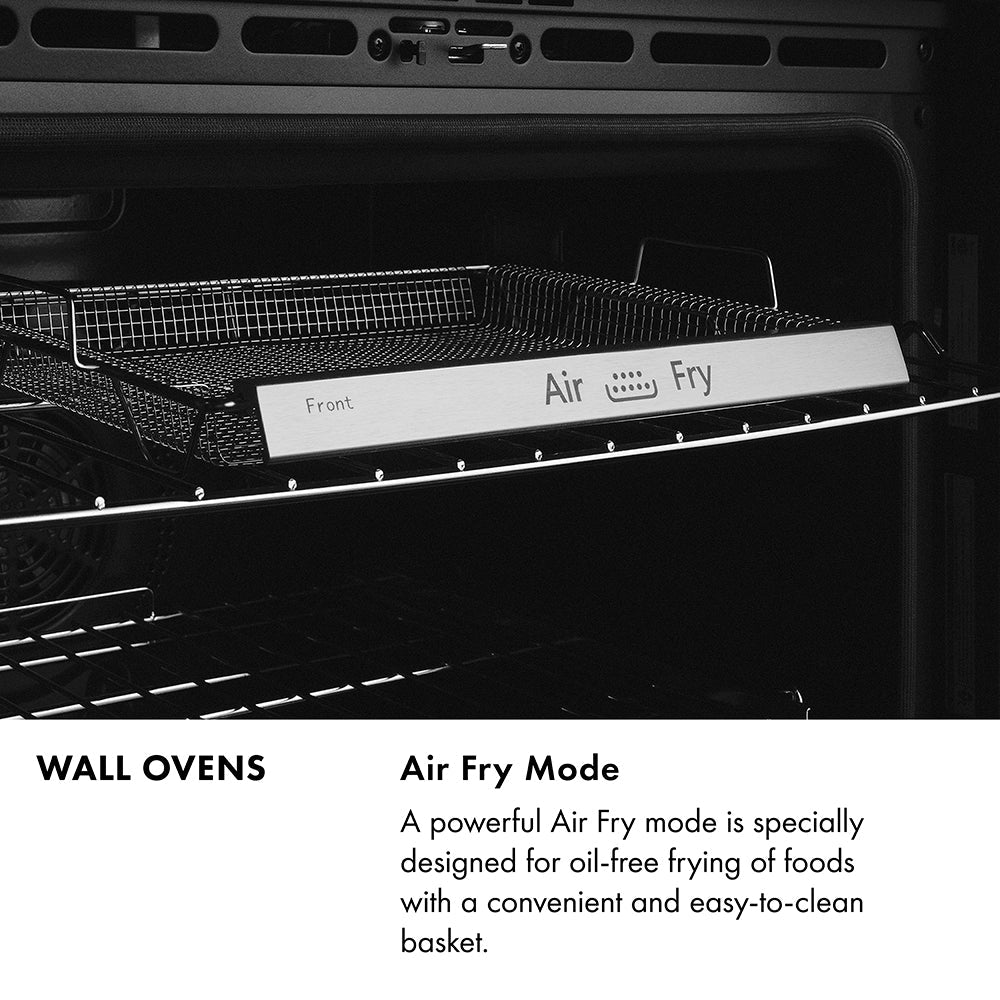 ZLINE 30 in. Professional True Convection Single Wall Oven with Air Fry and Self Clean in Stainless Steel, Open Box-Excellent Condition
