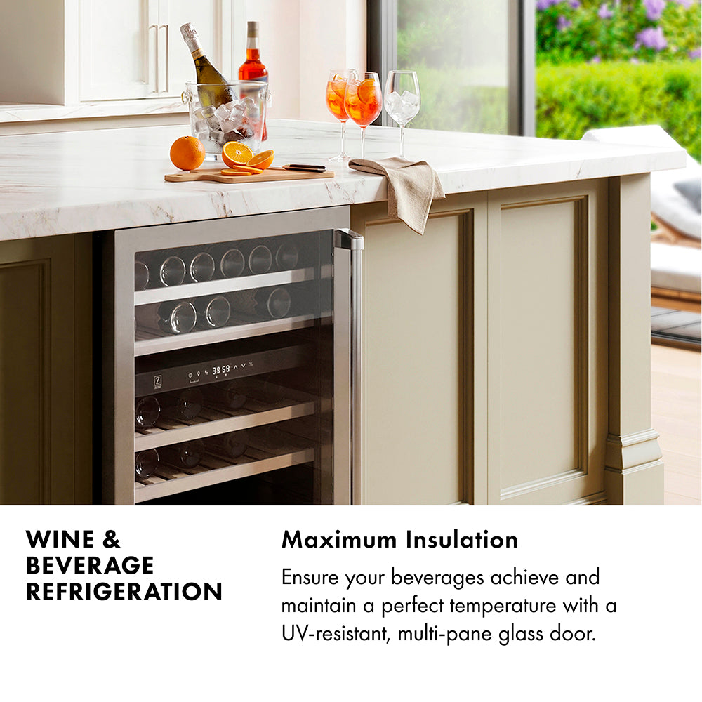 ZLINE 24 in. Monument 154 Can Beverage Fridge in Stainless Steel, Open Box-Excellent Condition