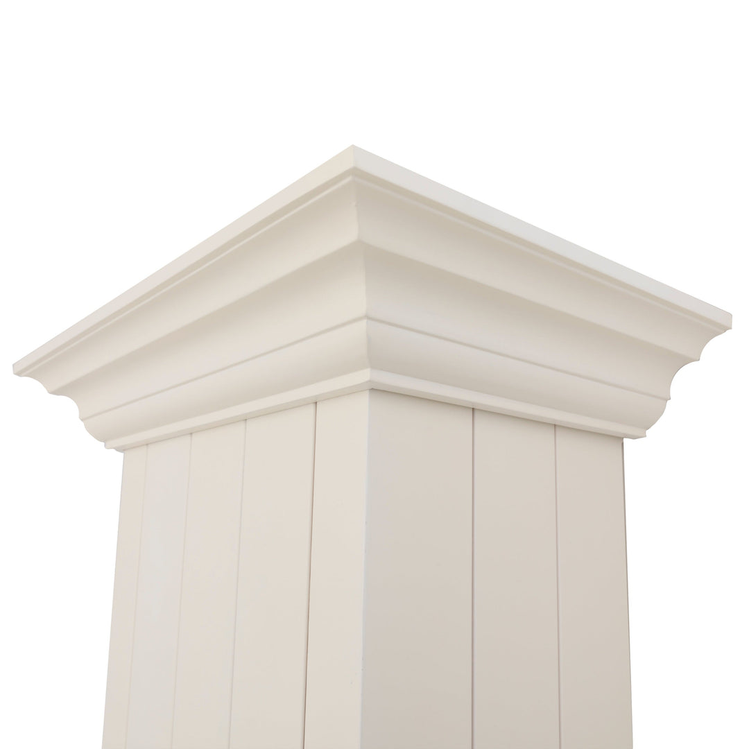 ZLINE 30" Ducted Vent Wooden Convertible Vent Wall Mount Range Hood in Cottage White